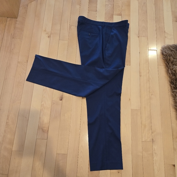 Perry Ellis Stretch Flex Men's Blue Slacks Slim Fit Size 38"/34" - Picture 2 of 10